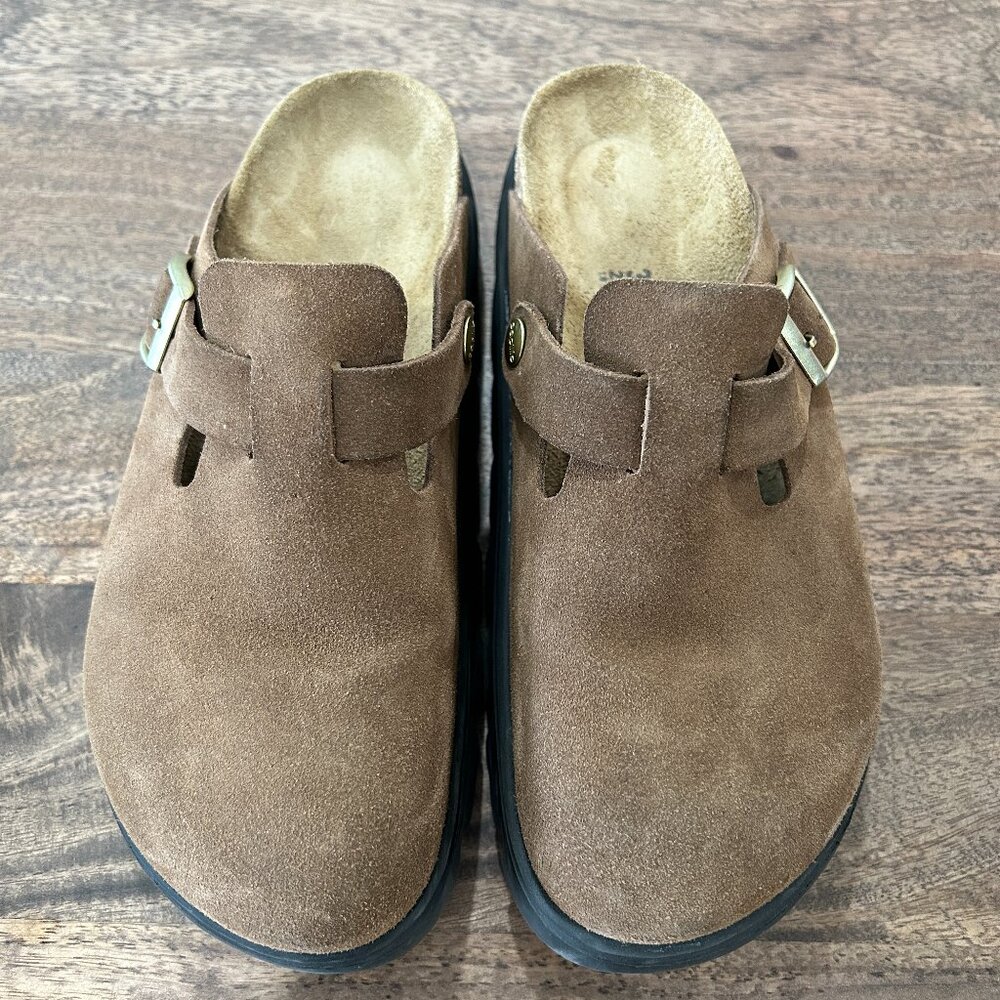 Papillio Birkenstock Women's Clogs Brown Size US 8 - 8.5 EU  49 Boston Chunky